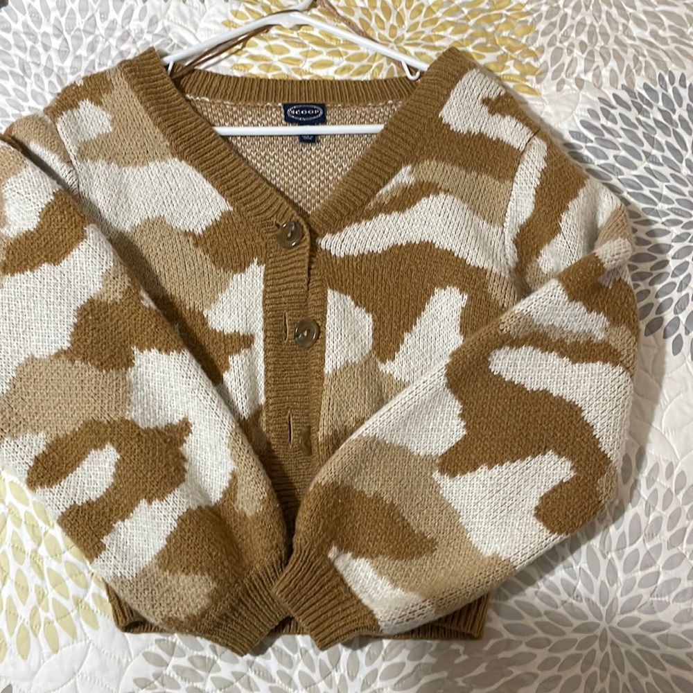Warm Cow print cardigan